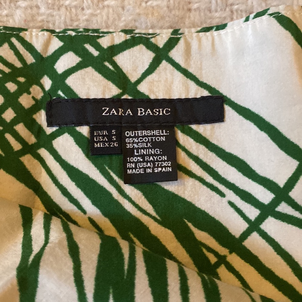 ZARA Basic. Shibori modern stripe drop-waist silky skirt - Picture 7 of 7